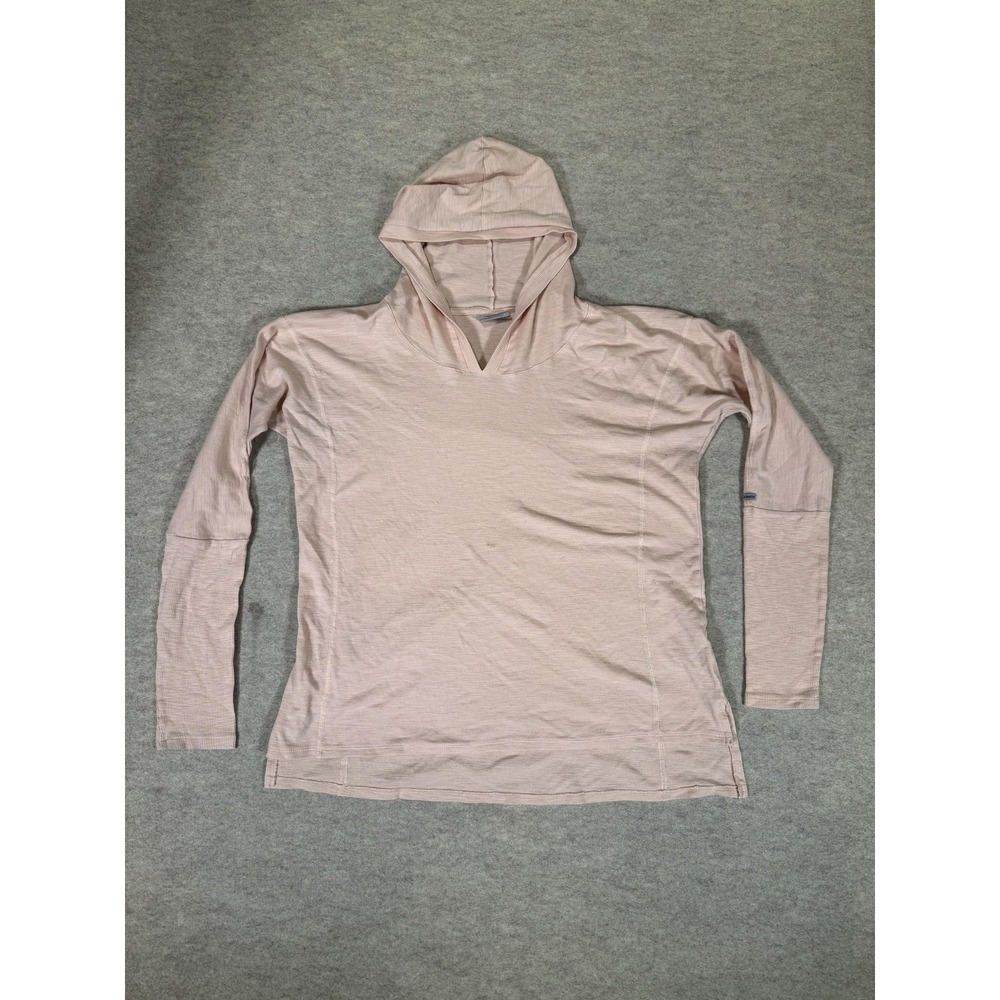 Columbia Shirt Womens Large Pink Hooded Thermal Long Sleeve Tunic Knit Top